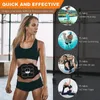 Bärbar smal utrustning ABS -tränare EMS Abdominal muskelstimulator Electric Toning Belt USB Laddar midja midja Belly Viktförlust Hem Gym Fitness Hastighet 231206