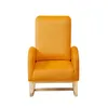 Vardagsrumsmöbler gungstol mitten av århundradet modern fåtölj klädda hög rygg accent glider rocker orange drop leverans hem g dhty0