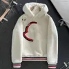 heren hoodie 3d geborduurd sweatshirt designer hoodies verdikte flanellen overhemd mannen vrouwen losse polar fleece truien hip hop oversize trui jas