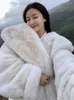 Cappotto invernale trapuntato in pelliccia da donna Cappotto invernale di media lunghezza stile pigro imitazione addensato caldo lusso leggero di fascia alta
