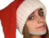 Berets 2023 Children And Adults Christmas Strip Green Knitted Long Santa Hat Caps Cashmere