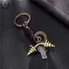 Keychains styrka sport skivstång hantel nyckelkedjor prydnad charm vikt fitness viktlyftande gym Keyring Keychain gåvor män smycken