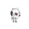 Lösa ädelstenar Ghost Dire Wolf Charm Pärlor föremål 925 Silver Charms för smycken i vintersamling Kristaller