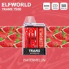 Elfworld Trans 7500 Puff使い捨てベイプペンタバコ2％2％5％ニコチン650mAh充電可能なバッテリーメッシュコイル