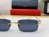 Carti Designer Solglasögon Mens Retro Big Frame Brand Vintage Eyewear Frameless C Decor Sun Glasses for Women V Shade Fashion UV Gelglas