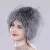 Beanieskull Caps Russia Winter Fur Fur Hat في الهواء الطلق دافئ امرأة حاكمة حقيقية الفراء القبعات سيدة جودة فاخرة 100 ٪ أغطية الفراء الأصلية 231206