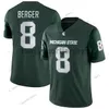 Personalizado 9 Kenneth Walker III Michigan State Football Jersey Jayden Reed Jalen Berger Payton Thorne Keon Coleman Katin Houser Noah Kim Andrew Schorfhaar Jerseys