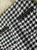 Dwuczęściowa sukienka ZJYT Vintage Houndstooth Sets 2 For Women Outfit 2023 Tweed wełniany kurtka z długim rękawem Suit Elegancki biuro 231207