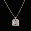 Collana di gioielli con diamanti in oro massiccio 14 carati con pendente in diamanti Moissanite, catena alla moda per regalo da donna