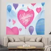 Valentine Day Tapestry Wall Hanging Loving Heart Valentine Backdrop för sovrumsrum Dorm Party Decor 150x130cm 1207