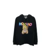 2024 Hösten/vintern Ny Moschino M Family Round Neck Printed Balloon Bear Pattern Hoodie Women's Loose Top
