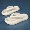 Slippers Flat-heeled Flip-flops Beach Sandals And Women's Summer Fashion Wearing Thick Soles Feet Are Comfortable