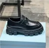 Designer Shoer Loafers Plateau Mokassins gebürsteter Loafer mit klobiger Schnürung und Absatz, Sneaker, Damen-Kleiderschuhe, Büro, Freizeit