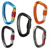 Carabiners Xinda 25kn Mountaineering Caving Rock Climbing Carabiner D Shaped Safety Master Screw Lock Backle Escalade Equipement 231206