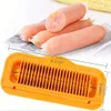 Bouteilles d'eau 1pc Banana Slicer en acier inoxydable multifonctionnel chien saucisse coupe-légumes fraise tranche outils de cuisine 231206