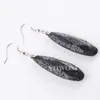 Dangle Earrings Natural Stone Lava Rock Reiki Beads Hook Drop Earring Vintage Polygon For Female Jewelry Gift IR3199