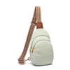 Sacos de cintura Versátil saco de peito para mulheres de alta qualidade Berber Fleece Crossbody Cor Sólida Multi-bolso Cinta Ajustável Cinto