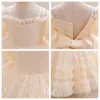 Robes de fille Lolita bébé filles points robe pour enfants volants gâteau robe vêtements de mode enfants manches bouffantes princesse tenue année