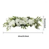 Flores decorativas 4 tipos de flor artificial rosa swag casamento arco porta decoração da parede mesa romântica peças centrais guirlanda