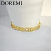Bangle DOREMI Initial Letter Cuff Open Bangle Personalization Adjustable Size Name Gold Plated Non Fade Stainless Steel Gift Jewelry 231206
