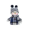 Poupées en peluche Bleu Noël Bonhomme de neige Poupées en peluche Swinging Ski Doll Figurine Jouets Arbre de Noël Ornements Année Cadeau de Noël 231207