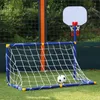 Balle Dzieci Outdoor Sport Football Gol Football Dwa w jednym garniturze chłopcy i dziewcząt stojak koszykówki przenośna piłka nożna plastikowa zabawka mini 231206