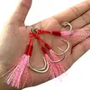 Ami da pesca TEASER 10 pz / lotto Professionale Acqua salata Alto tenore di carbonio Jigging Twin Assist Hook Carpa Pesca sul ghiaccio Snap Circle Accessori per amo 231207