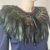 Foulards 1pc femmes paon plume exquis châle cheongsam vêtements décoration tempérament pographie spectacle