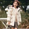 Down Coat Winter Baby Girls Thickened Hooded Warm Jacket Fashion Wearing Casual Outerwear