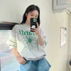 Sweats à capuche pour femmes Marty - Automne/Hiver Mardi Daisy Print Pur Coton Édition Coréenne Pull Décontracté Col Rond Coupe Ample