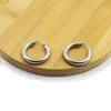 Hoop Earrings 1Pair Stainless Steel Sleek Circle Piercing Jewelry Accessories For Women Elegant Luxury Ear Cuffs Gifts