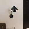 Lâmpada de parede Nordic Minimalista Criativo Cogumelo Cabeceira El Corredor Corredor Entrada Decoração Estilo Creme LED