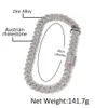 مجوهرات الزفاف مجموعات Uwin 18mm زنك سبيكة ميامي كوبية السلسلة القلادة مجموعة للرجال المثلجة بلينغ S Hip Hop Drop 231207