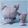 animali di peluche caldi cinque tipi di giocattoli di peluche dei cartoni animati all'ingrosso adorabili bambole Kuromi da 25 cm e portachiavi da 15 cm