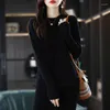 Work Dresses 2023 Autumn And Winter Pure Wool Knitted Women's Round Neck Sweater Short Skirt Solid Color Two-Piece Fashion Set