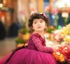 Robes de fille fleur filles col en v longueur au sol robe de bal robe de princesse pour demoiselle d'honneur bal fête d'anniversaire concours