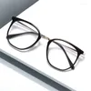 Solglasögon TR90 anti Blue Light Glasses Kvinnor Män Dator Square Round Gereglasses Frame For Myopia Transparenta Fake Gafas