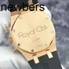 Erkekler Audemar Pigue Watch APF Fabrikası İsviçre Royal Oak Audpi Mens Mekanik Kol saati Epic Serisi 26022or Nadir Panda Plakası 18K Gül Altın 39mm Mekanik WNMYSD1