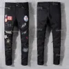 Amirs Mens Designers Jeans Distressed Ripped Biker Slim Straight Denim for Men S Print Army Fashion Mans Skinny Pant 743