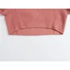 Felpe con cappuccio da donna YENKYE Donna Gesso rosa Felpa oversize Boucle O Collo Manica lunga Donna Autunno Inverno Pullover Top