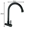 Bathroom Sink Faucets Black Kitchen Faucet Wall Mounted Flexible Stainless Steel Only Cold Water Tap Nozzle