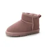 Tazz Bottines classiques pour enfants Tasman Pantoufles pour enfants Garçons Filles Troupeau Hiver Neige Ultra Mini Chaussons Tout-petits Fourrure Fourrure Solide Botte avec Noeuds Bouton Paillettes garder au chaud