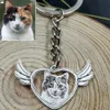 Porte-clés Personnalisé Pet Po Collier Gravé Animaux Pendentif Cadeaux À La Main Personnalisé Chien Chat Porte-clés Mémoire Bijoux Photo Pendentifs 231206