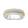 Anel de joalheria com estilo exclusivo de designer, roda sólida 925, prata esterlina, filigrana de ouro, anel de moissanite feminino