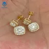 Cena hurtowa piękna biżuteria mężczyźni i kobiety urok kolczyki niestandardowe VVS Moissanite Diamond 925 Silver Stud