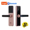 Smart Lock Tuya biométrique serrure d'empreintes digitales Bluetooth électronique serrure de porte intelligente contrôle de déverrouillage sans clé à distance pour portes en bois 231206