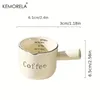 Narzędzia pomiarowe Kemorela 3 unz 90 ml ceramiczne kubki espresso kubek transfer mleko z skalą narzędzia kuchenne 231206