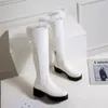 Botas FXYCMMCQ versão coreana do cabelo plataforma impermeável mulheres de alta moda sobre o joelho 960-1