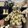 Giacche Autunno Inverno Ragazzo Ragazza Bambini Stampa floreale Plus Velluto Cappotto spesso Bambino in pile Caldo Moda Manica lunga Top Giacca casual per bambini 231207