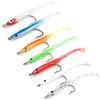 Baits Lures s 10pcslot 7cm 1g Fishing Lure Fish Eel white Blue Soft with hook Small Artificial bait Pesca Leurre 231206